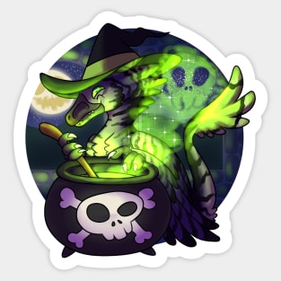 Witchy Velociraptor Sticker